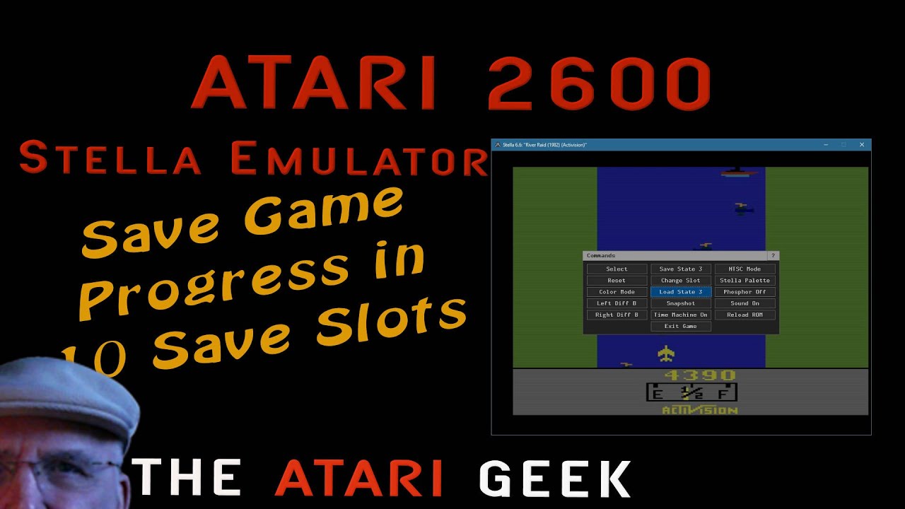 Atari 2600 Stella Emulator - Single Key to Save, Restore Game States